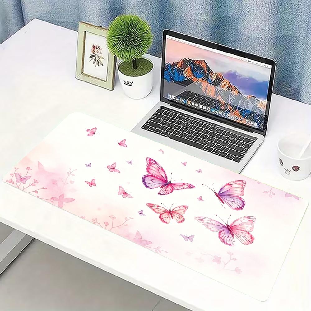 Desk Setup Pink - Alfombrilla de Ratón Grande para Juegos