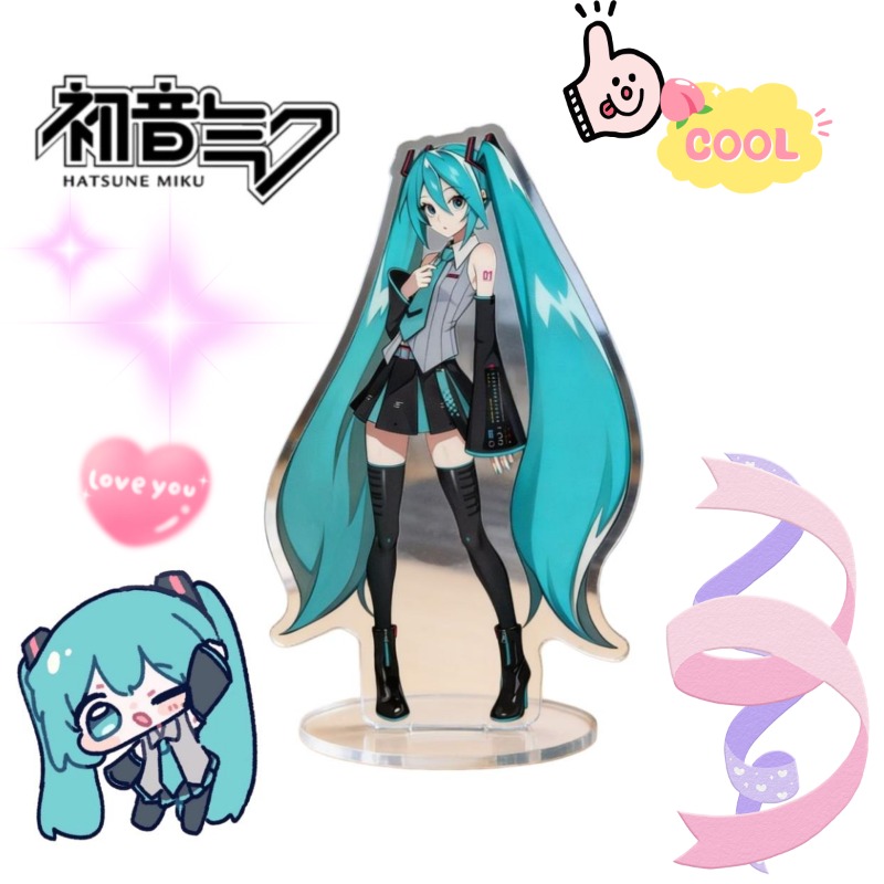 Desk Setup Decor - Figura Acrílica de Hatsune Miku de