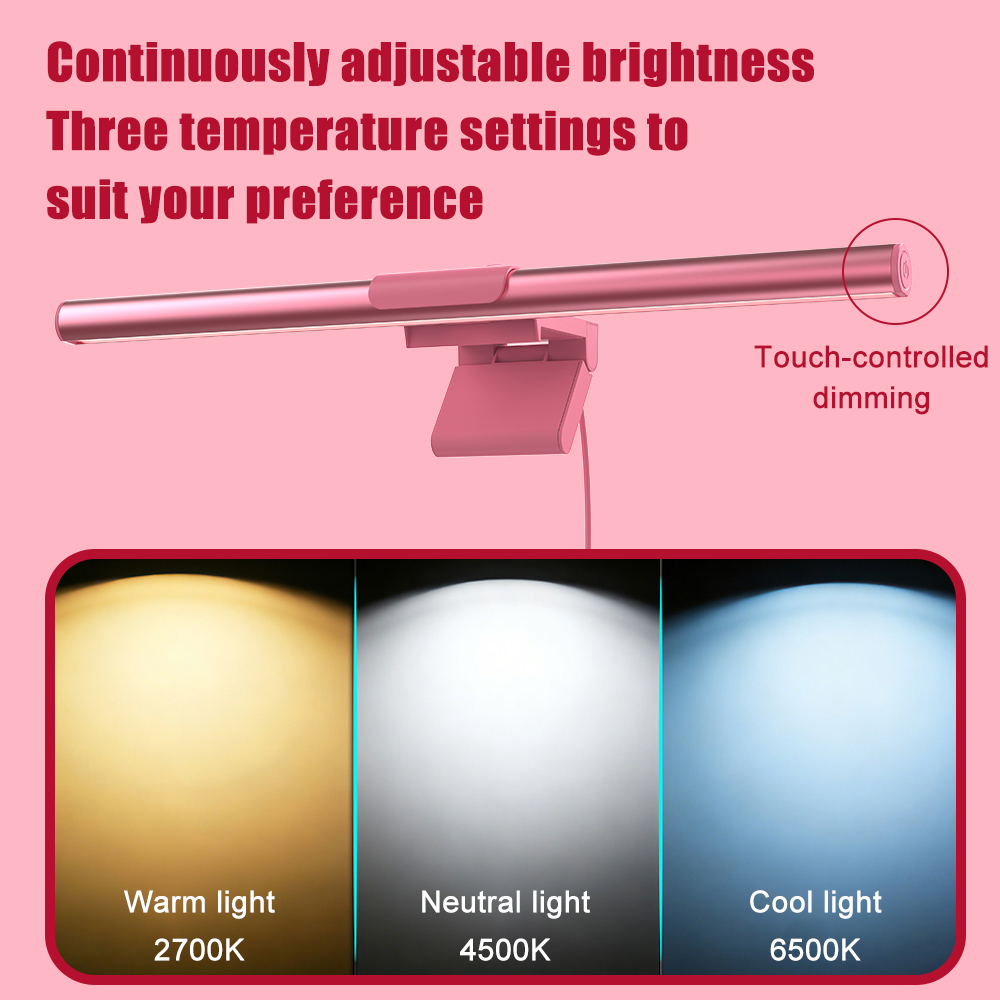 Desk Setup Pink - Barra de Luz LED Rosa para