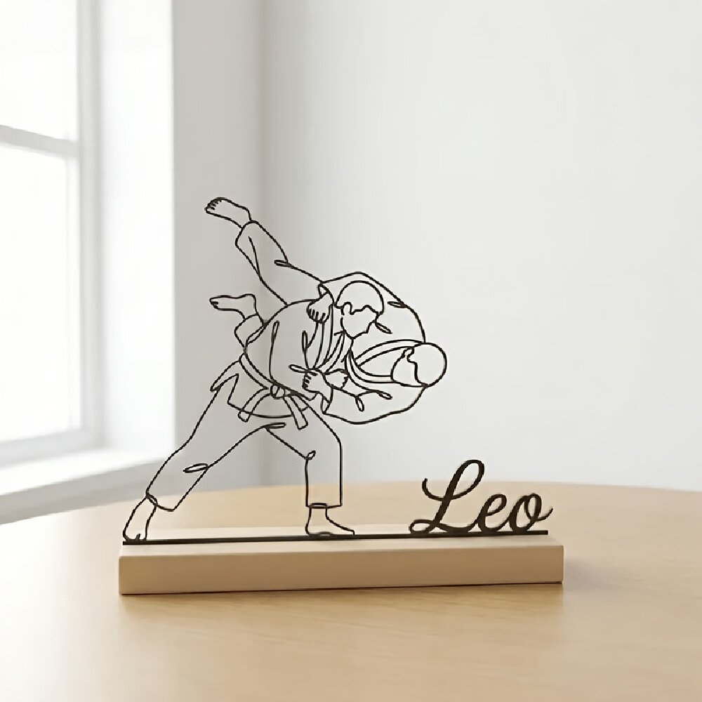 Desk Setup Decor - Estatua de Artes Marciales de Judo