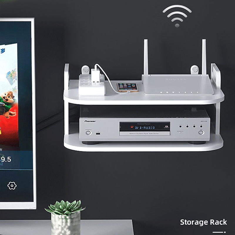 Desk Setup With Tv - Estante Organizador de Cables para Router