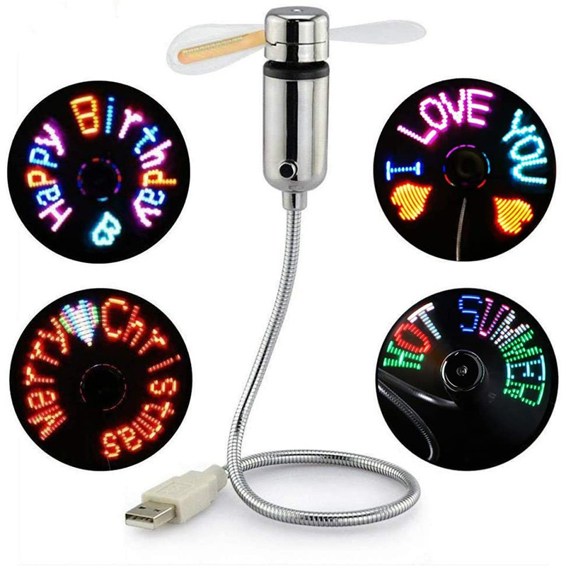 Desk Setup Programmer - Ventilador USB creativo, ventilador programable con