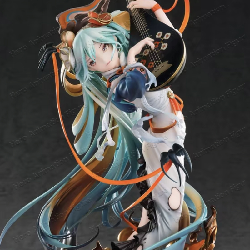 Desk Setup With Tv - Figura de Hatsune Miku de pelo