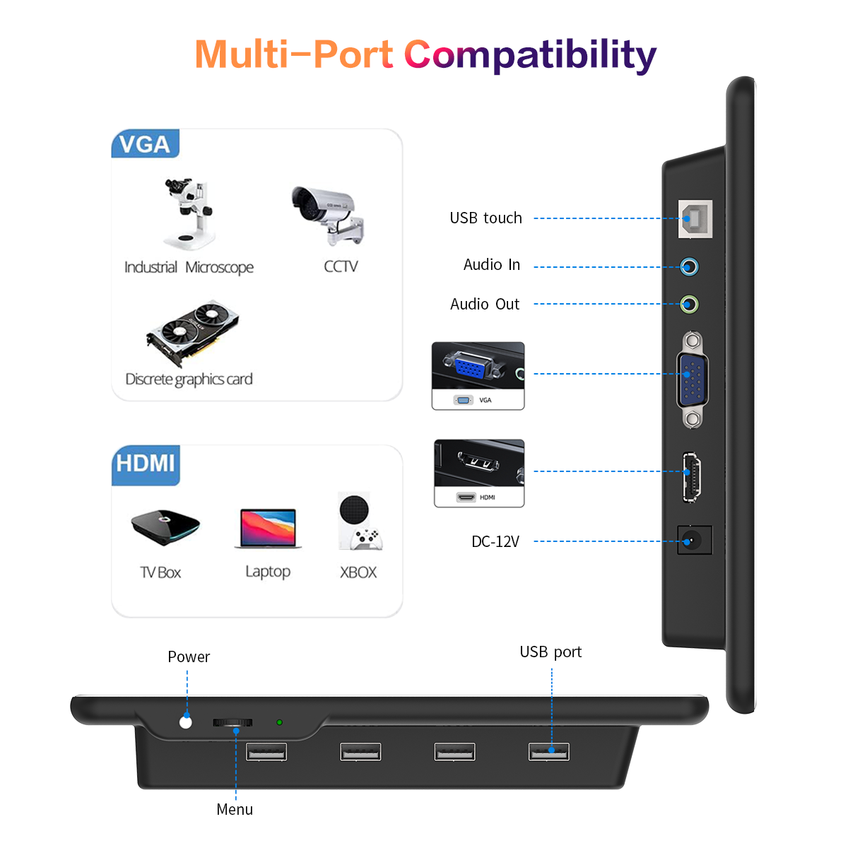 Monitor LCD Portátil Unew de 1 - Desk Setup Speakers reseña y precio