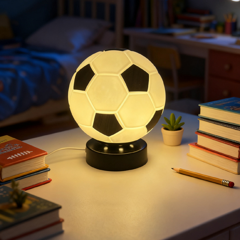 Lámpara de Mesa LED de Fútbol, - Desk Setup Decor reseña y precio