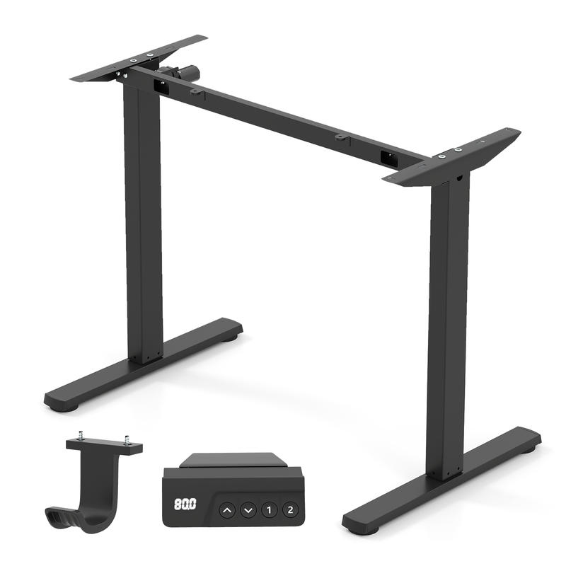 Estructura de escritorio eléct - Desk Setup Black And Wood reseña y precio