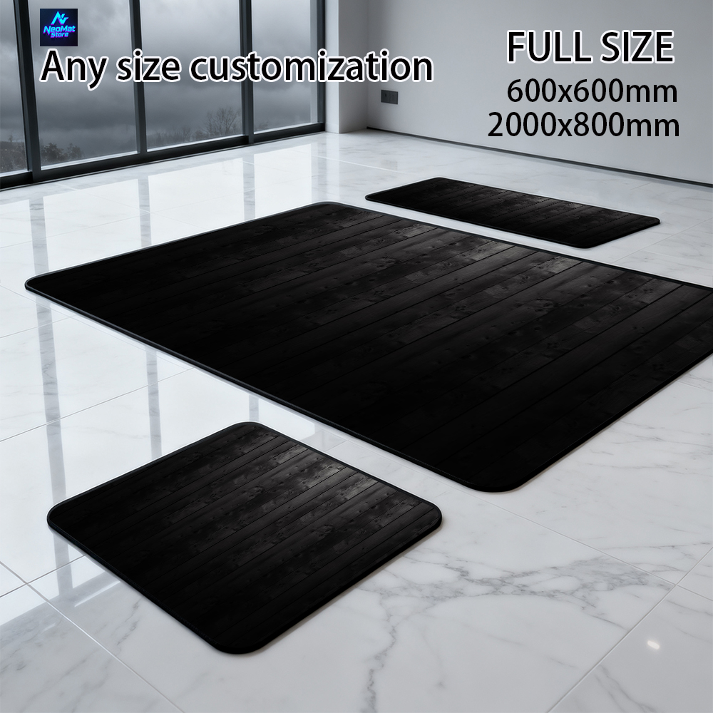 Alfombrilla de ratón enorme de - Desk Setup Black And Wood reseña y precio