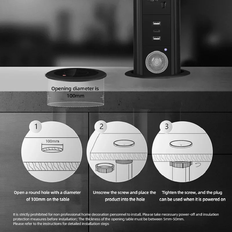 Enchufe de torre emergente mot - Desk Setup Speakers reseña y precio