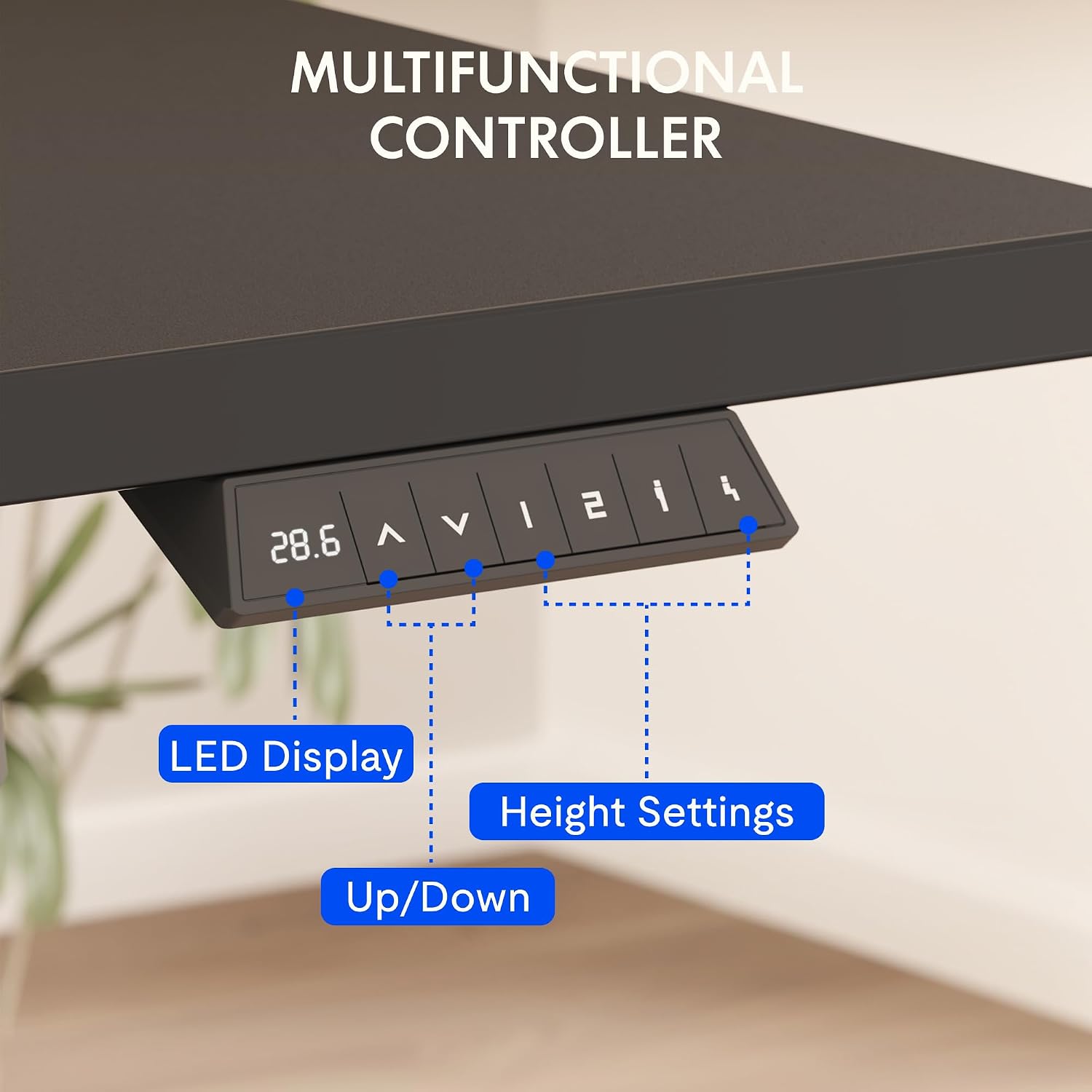 Escritorio Eléctrico Ajustable - Desk Setup Black And Wood reseña y precio