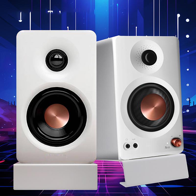 ● Soporte de metal resistente  - Desk Setup Speakers reseña y precio