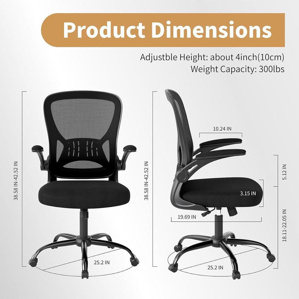 Juego de sillas de oficina o 1 - Desk Setup Black And Wood reseña y precio