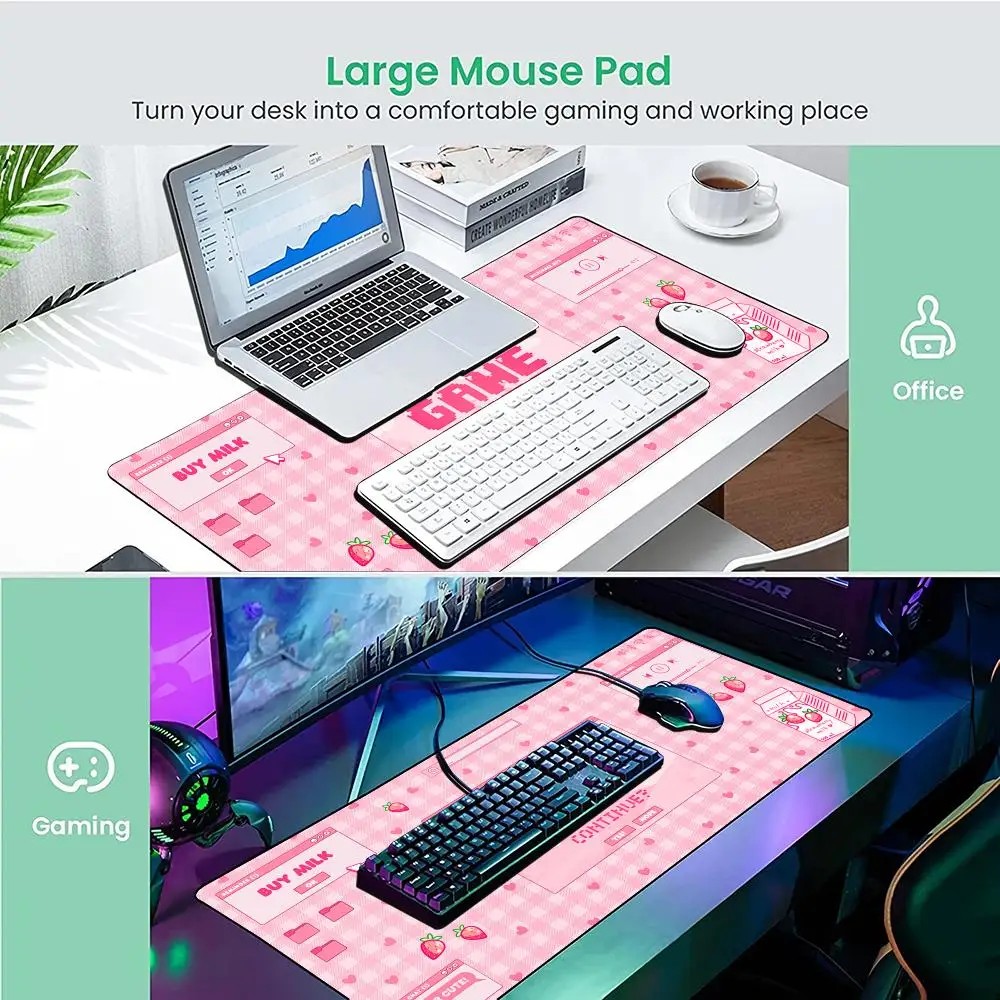 VIKAMA Alfombrilla de ratón gr - Desk Setup Pink reseña y precio