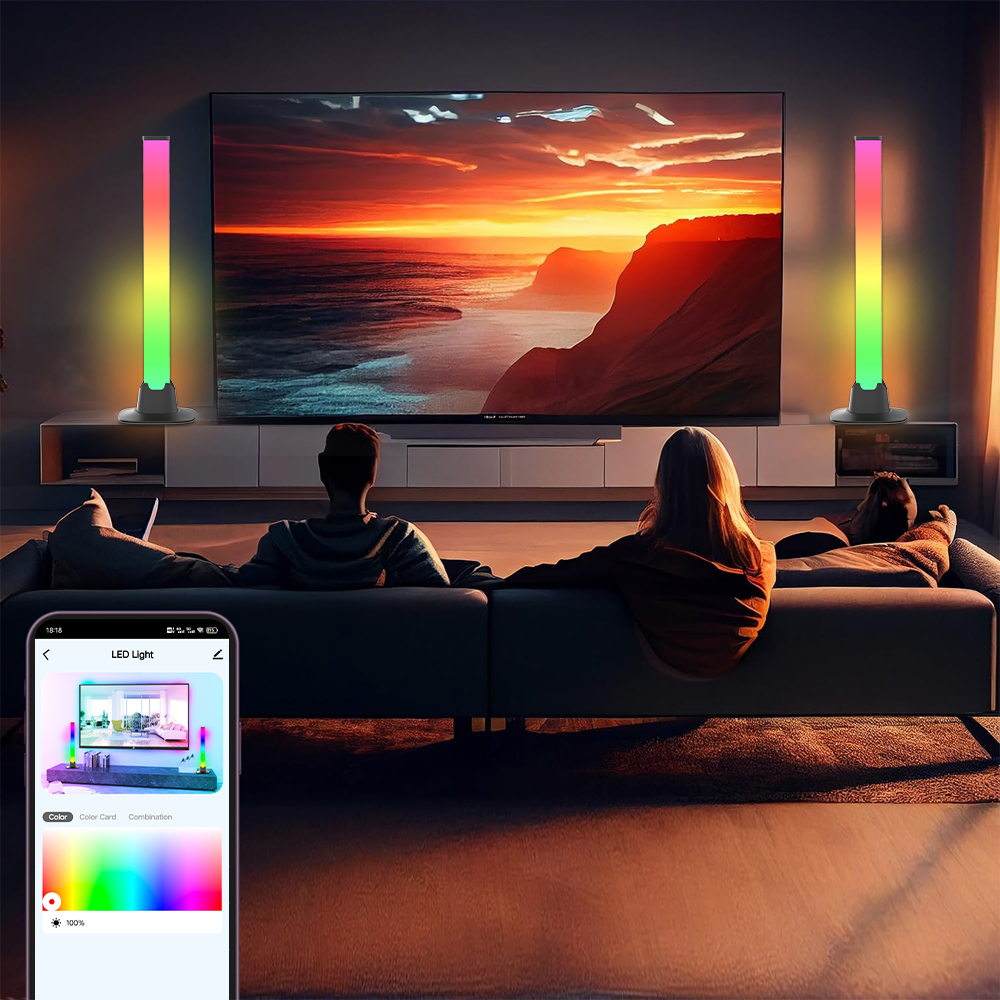 Barra de luces LED RGB con con - Desk Setup With Tv reseña y precio