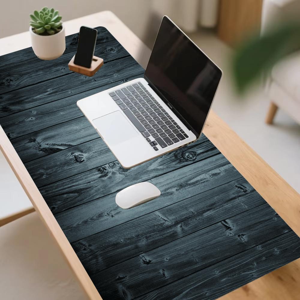 Alfombrilla de ratón de madera - Desk Setup Black And Wood reseña y precio