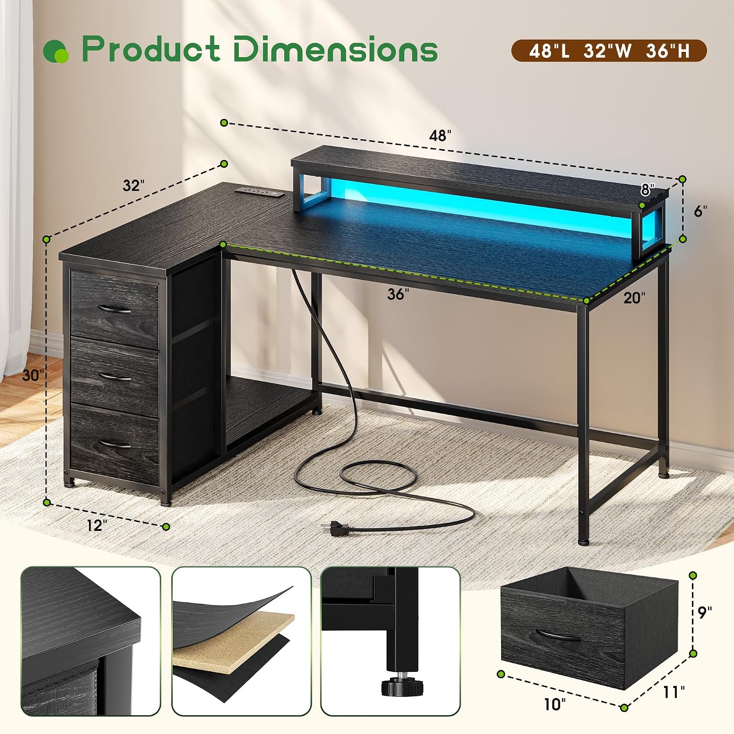 Escritorio para Juegos con 3 C - Desk Setup Gaming Pc reseña y precio